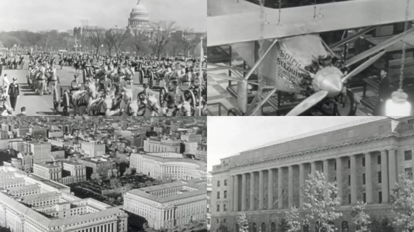 30年代美国华盛顿国会山胜利独立阅兵纪念