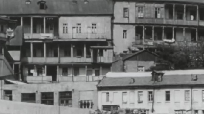 30年代乌克兰基辅城市街道行人教堂建筑