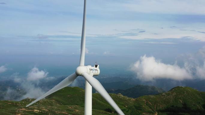 航拍、延时新能源风力发电