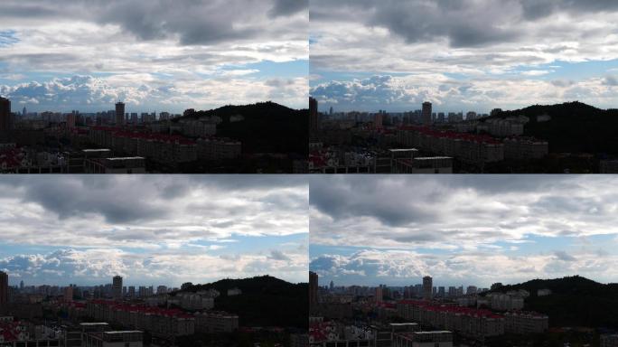 4K实拍城市上空云层