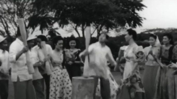 50年代菲律宾青年人时装传统舞蹈文化风俗