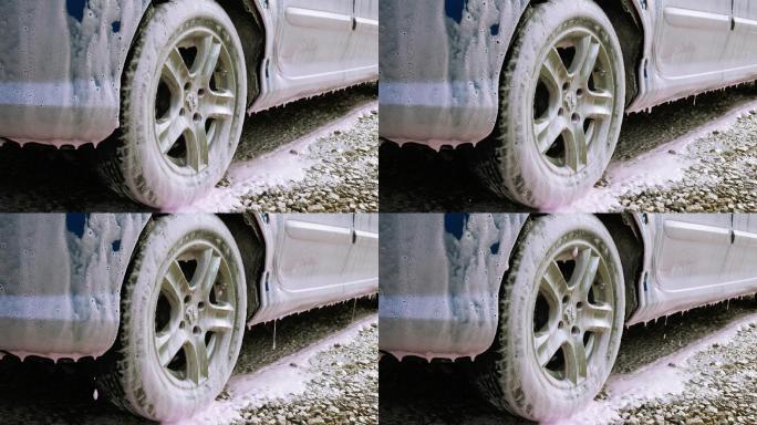 4K洗车泡沫流下洗车大气洗车精细洗车洗车