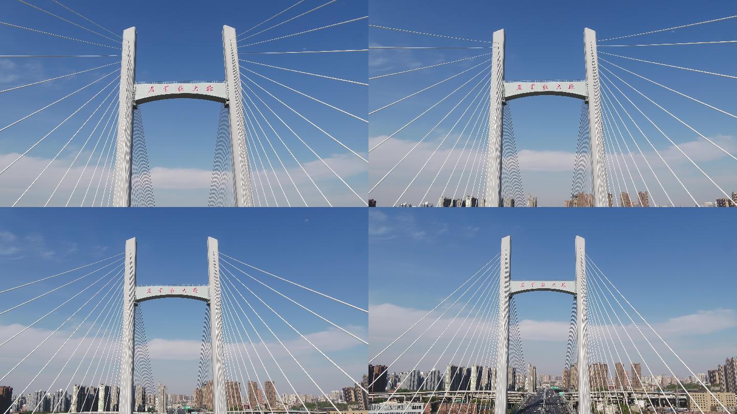 4K郑州城市农业路大桥桥梁地标航拍