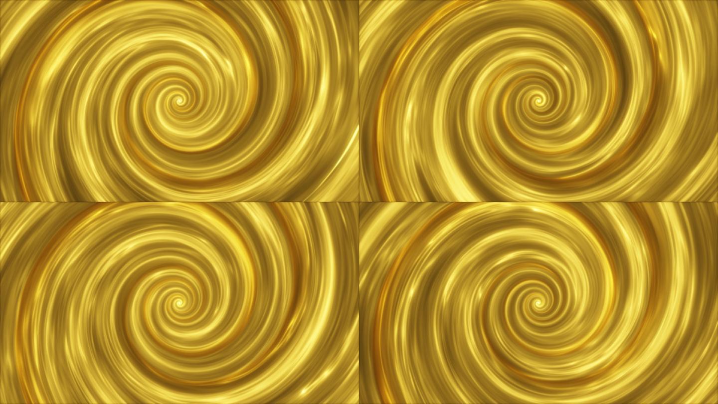 4K金色漩涡螺旋无缝循环