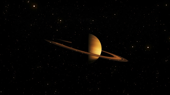 【4K宇宙背景】土星银河星空旋转虚拟科技
