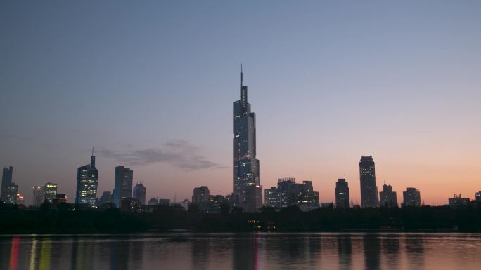 南京玄武湖/德基广场由日入夜延时摄影