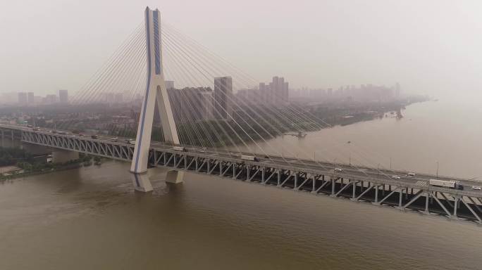 物流、车队、天兴洲大桥、武汉