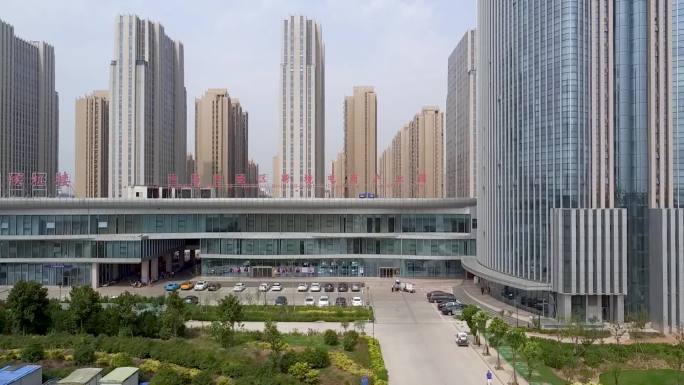 高清航拍河南许昌东城区跨境电商产业园