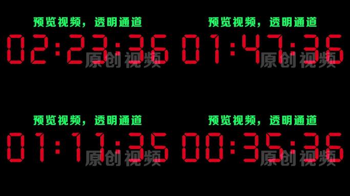 【原创】液晶红色数字3分钟倒数倒计时