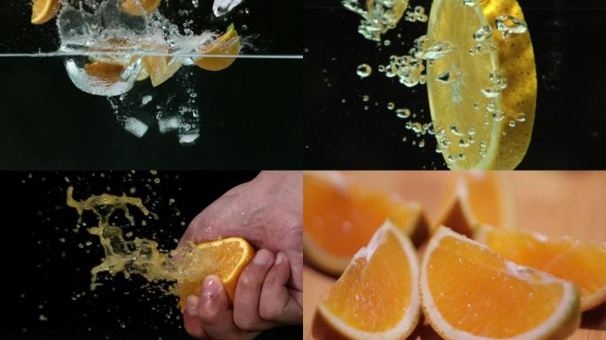 夏日橙子高清实拍素材