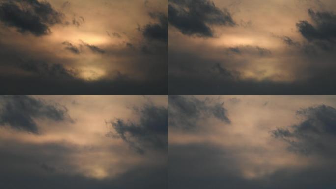 4k延时-黄昏移动的云（原创）