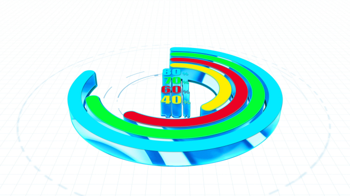 三维立体圆环图百分比数据分析【无需插件】