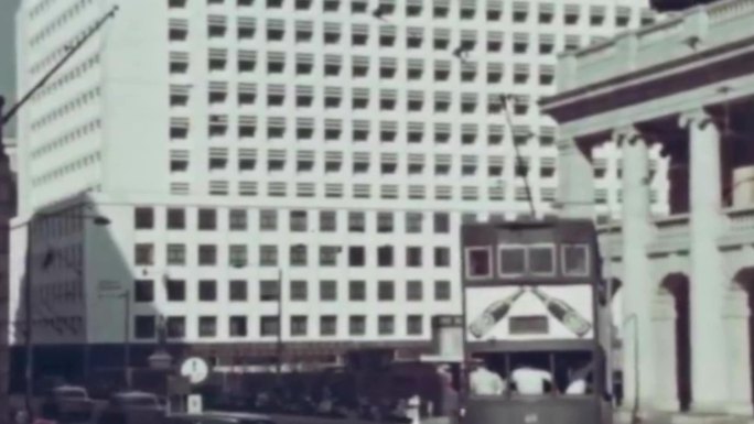 60年代香港新闻报道繁华商业区皇后大道