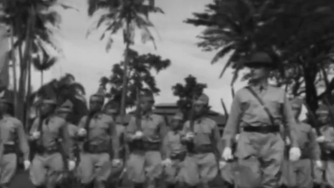 30年代美国殖民地统治菲律宾士兵仪仗队