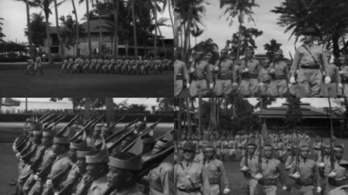 30年代美国殖民地统治菲律宾士兵仪仗队
