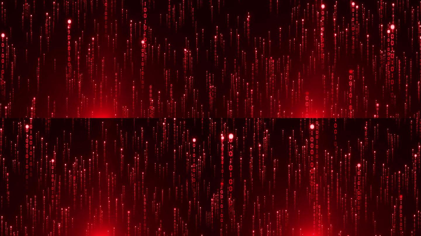 红色-2K科技数字变化背景视频