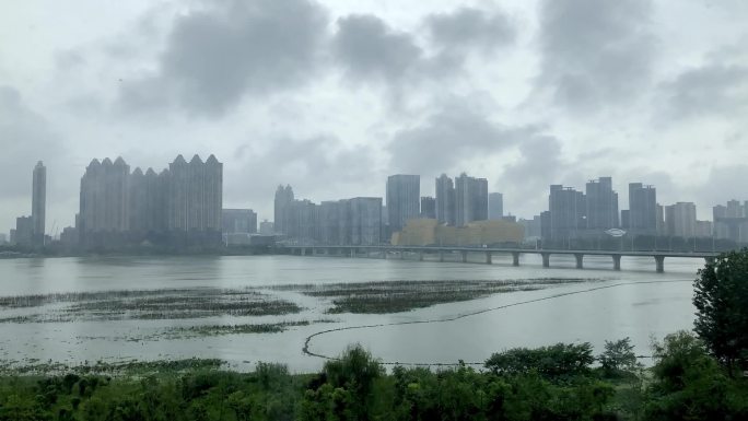 武汉雨后沙湖