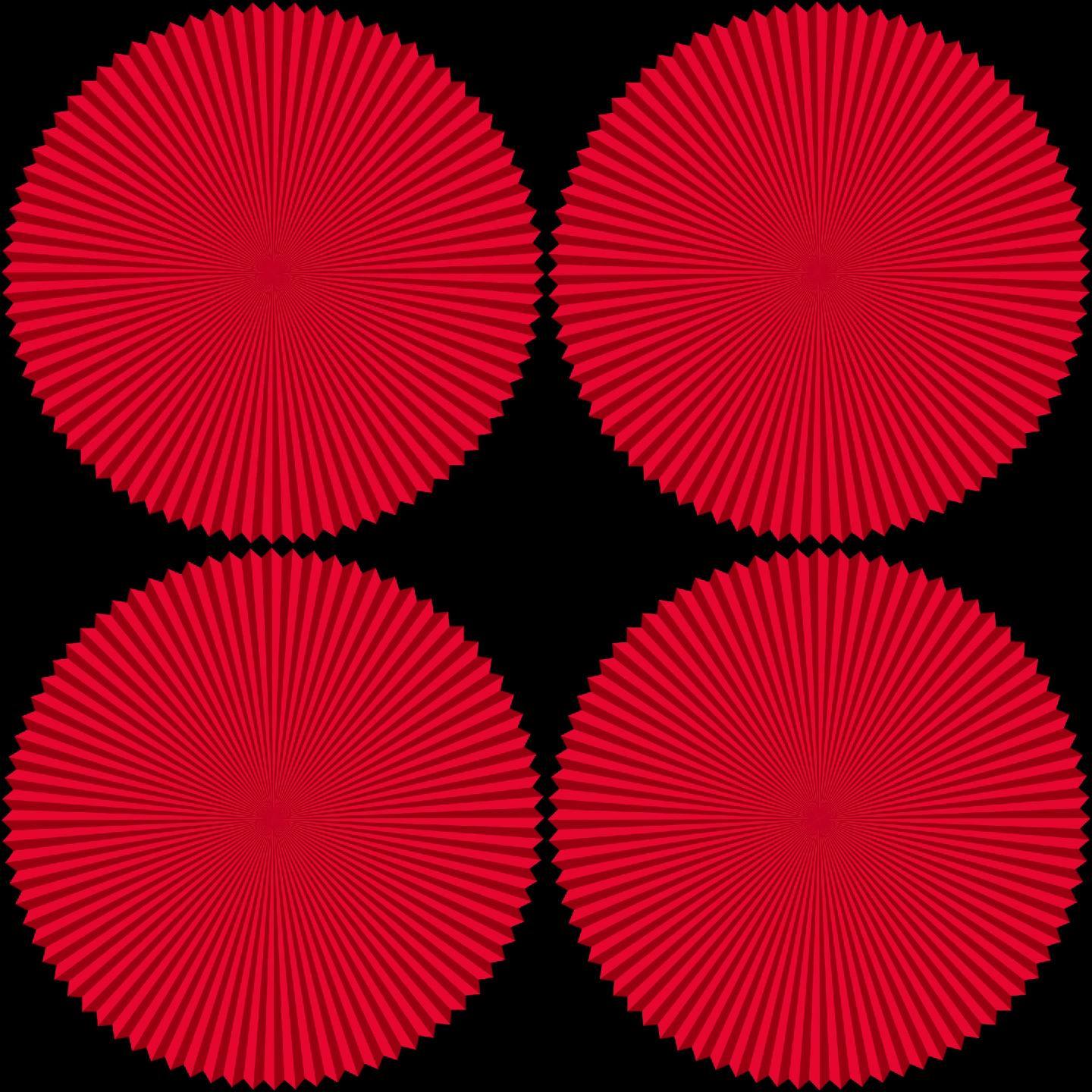 中国风传统喜庆大红圆扇面旋转视频素材