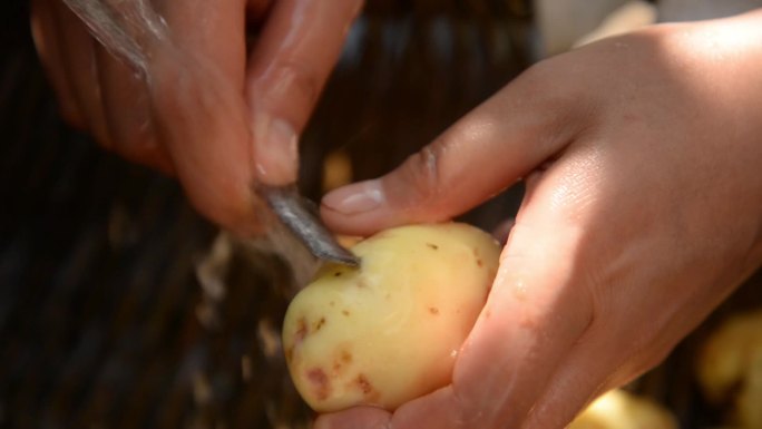 农村新洋芋油炸土豆
