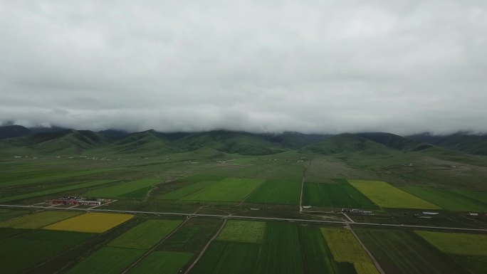 【2.7k画质】自然风光大山田野航拍素材