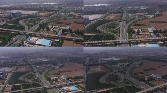4K-原素材-忻州二广高速立交桥