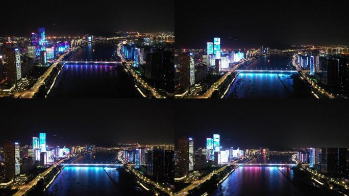 福建福州夜景都市城市台江融侨