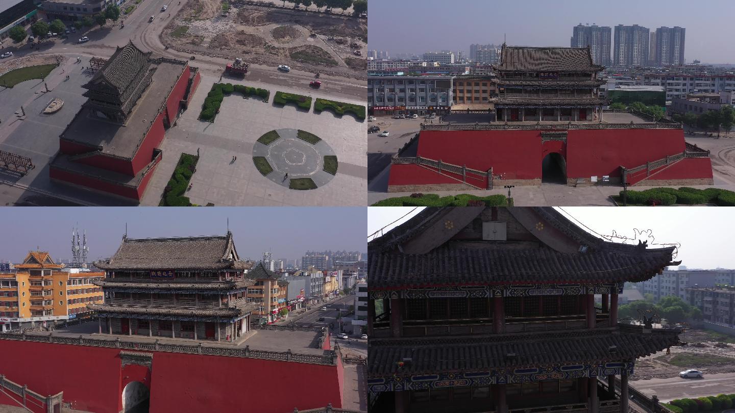 4K-原素材-忻州城楼航拍