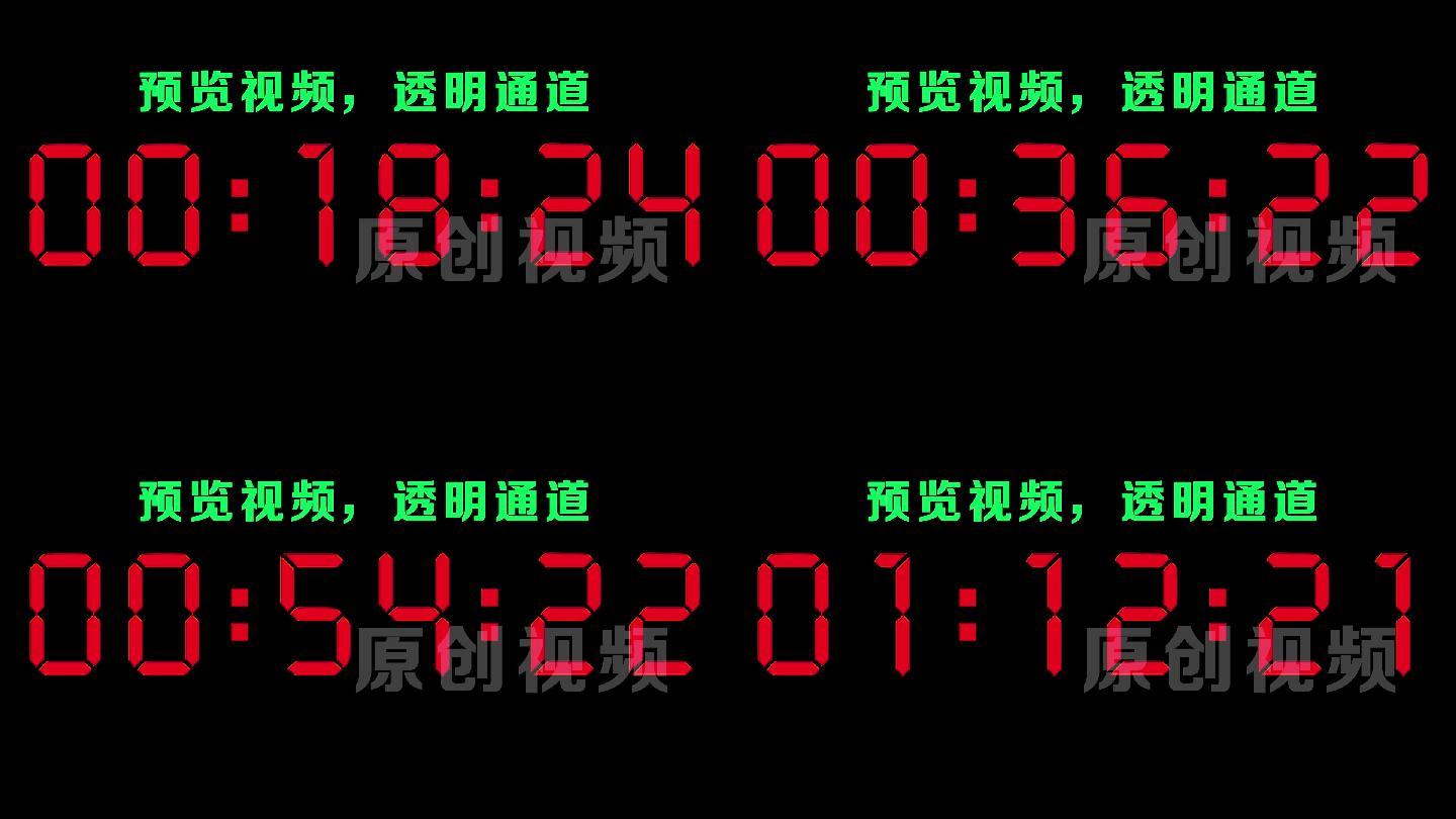 【原创】液晶红色数字90秒钟顺数计时