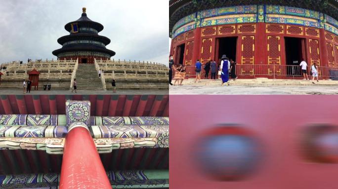 天坛祈年殿延时拍摄天坛公园北京名胜古迹
