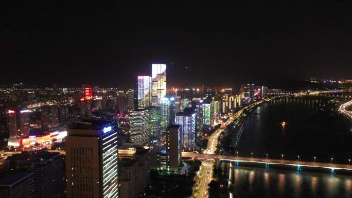 福建福州夜景都市城市台江