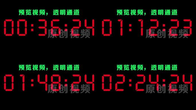 【原创】液晶红色数字3分钟顺数计时