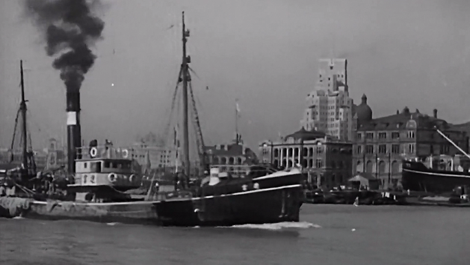 古运河 老上海外滩 港口 码头30年代