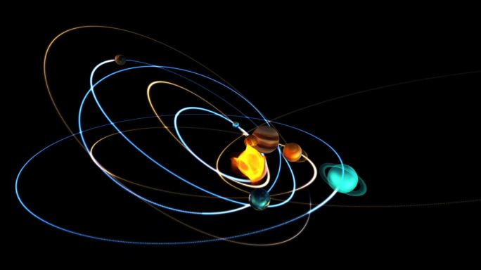 4K太阳系三维动画