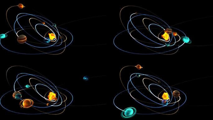 4K太阳系三维动画