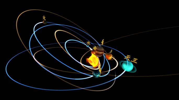 4K太阳系三维动画