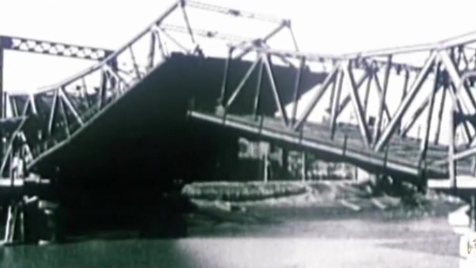 1940年代天津-海河铁桥-金汤桥