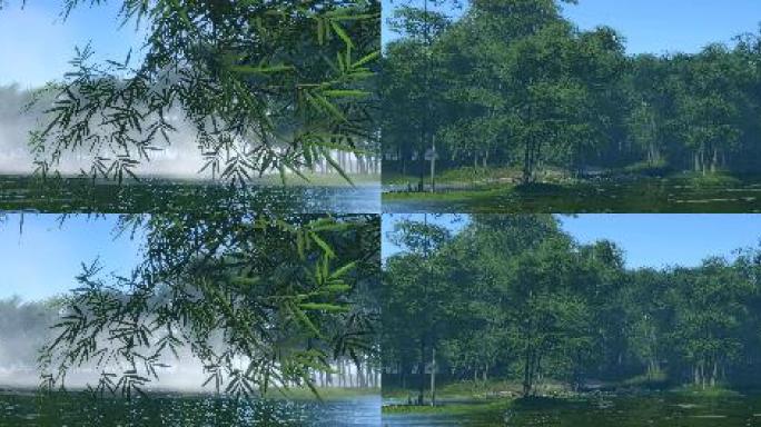 【8K】超宽屏—河畔竹林里