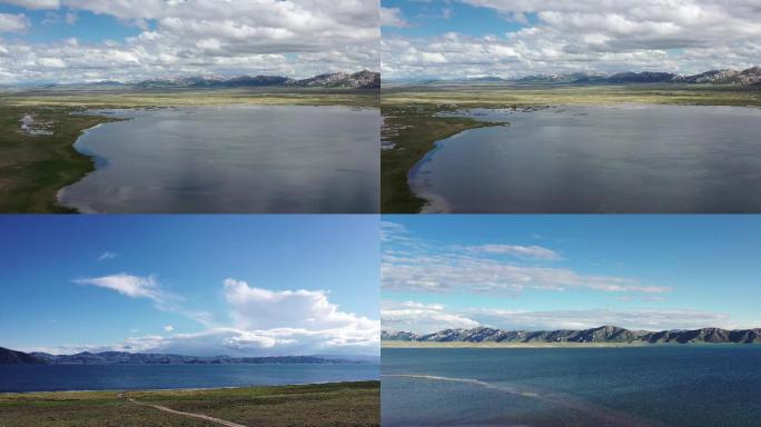 航拍大美中国山川自然生态湿地湖泊保护