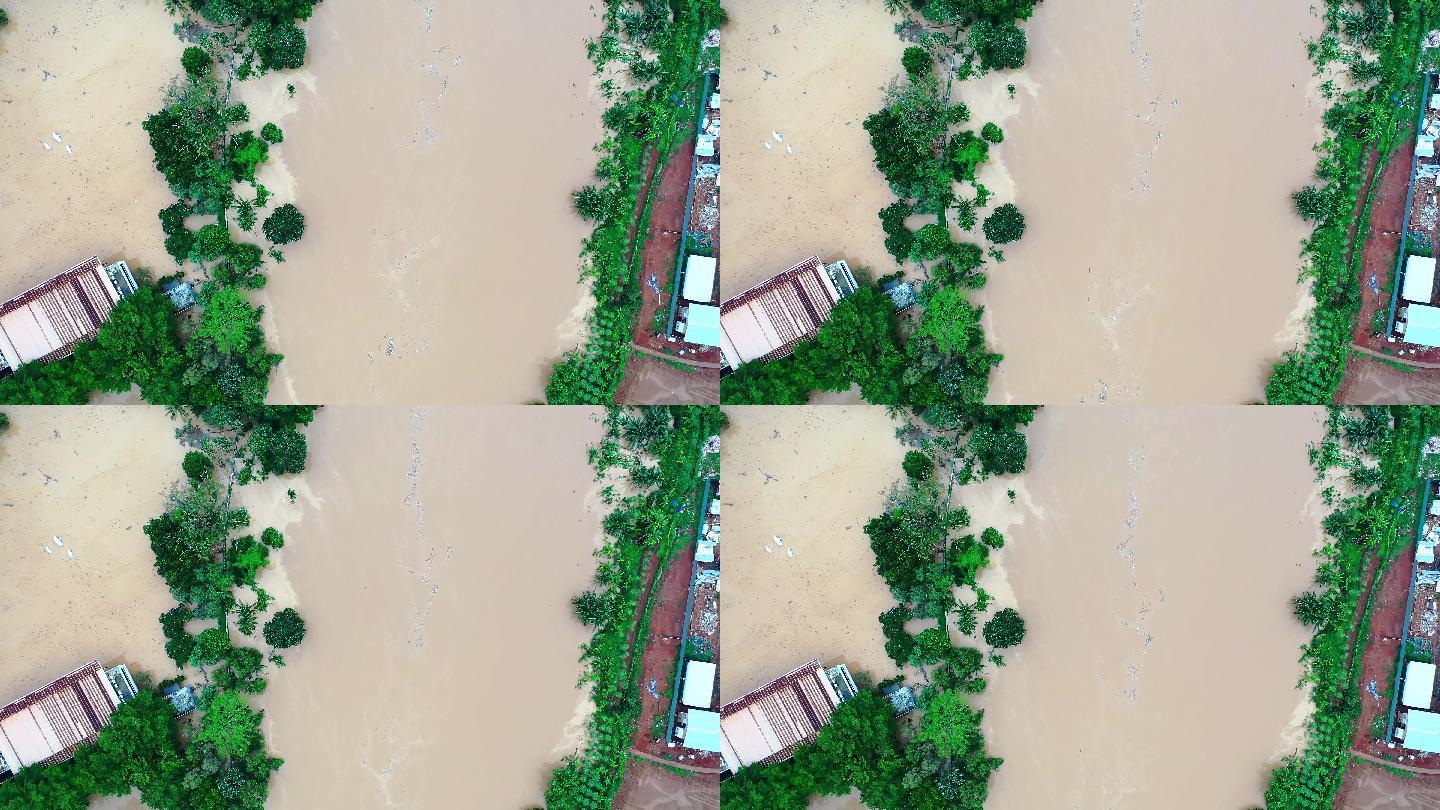洪水经过村庄