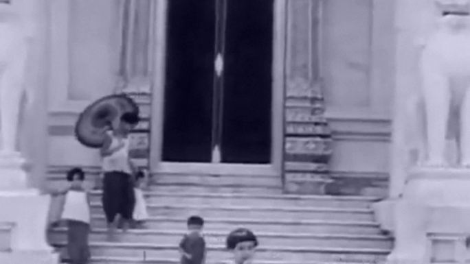 30年代泰国曼谷寺庙卧佛寺大王宫佛像湄南