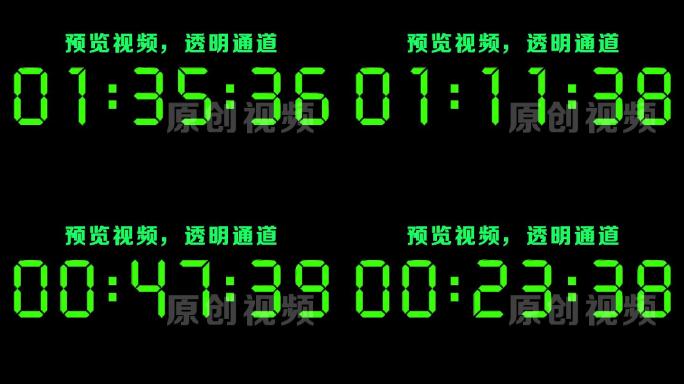 【原创】液晶绿色数字2分钟倒数倒计时