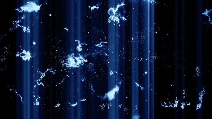 【4K宇宙背景】虚拟暗蓝电子光线星云移动