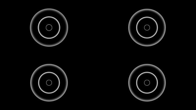 4K白色光环扩散能量冲击波通道视频-循环