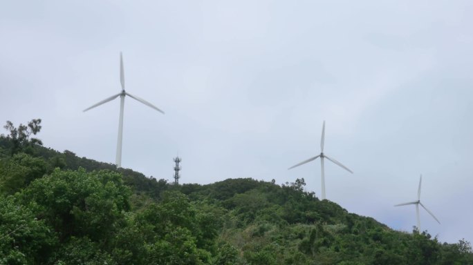 风车海大陈岛高清风景4K素材