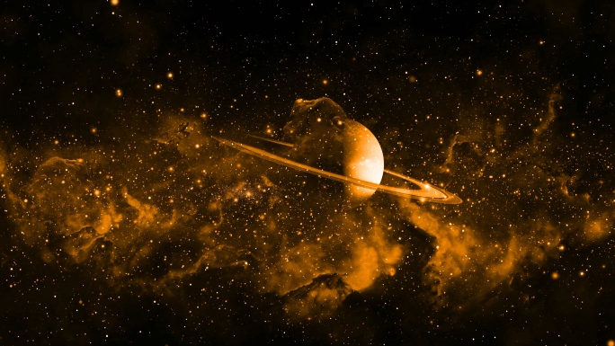 【4K宇宙背景】土星银河穿梭星云科技时空