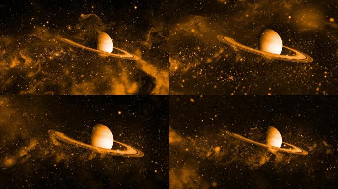 【4K宇宙背景】土星银河穿梭星云科技时空