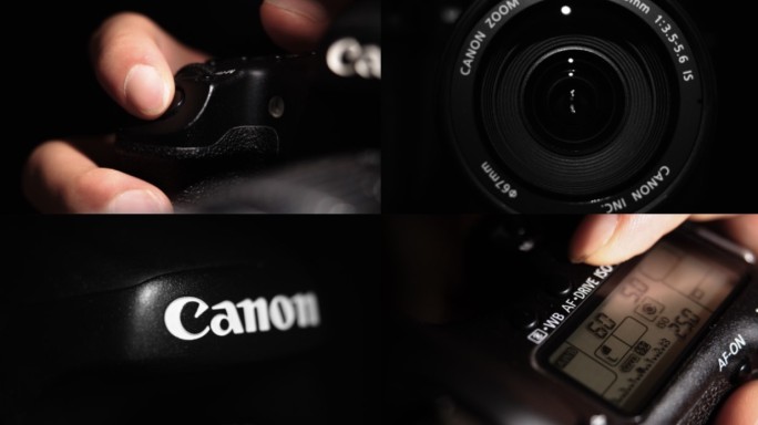 4K摄影师操作单反相机、佳能单反