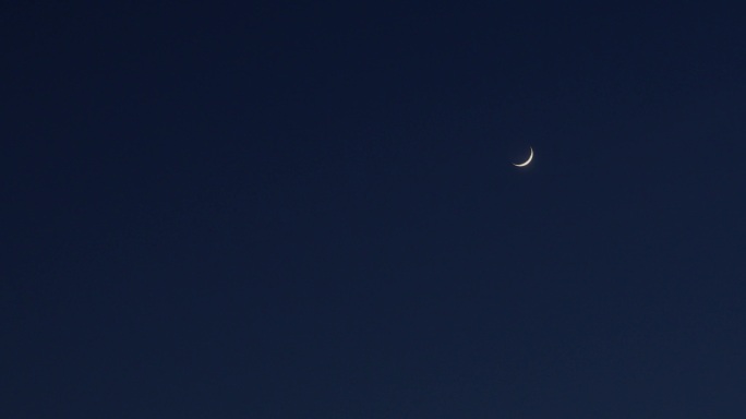 夜空弯月残月03