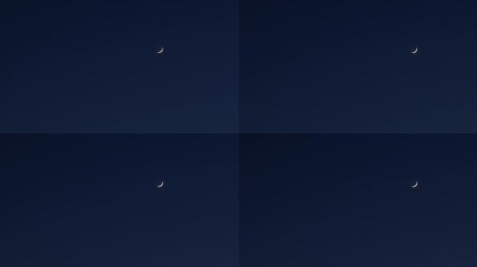 夜空弯月残月03