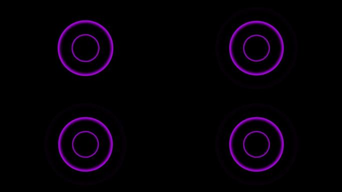 4K紫粉色光环扩散能量冲击波通道视频